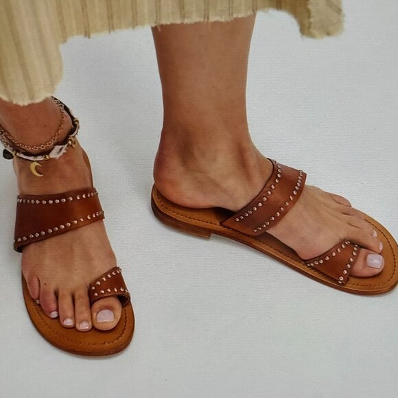 New WithTags Free People Amelie Tiny Stud Sandals Jewelry Ring Flats - Picture 1 of 3